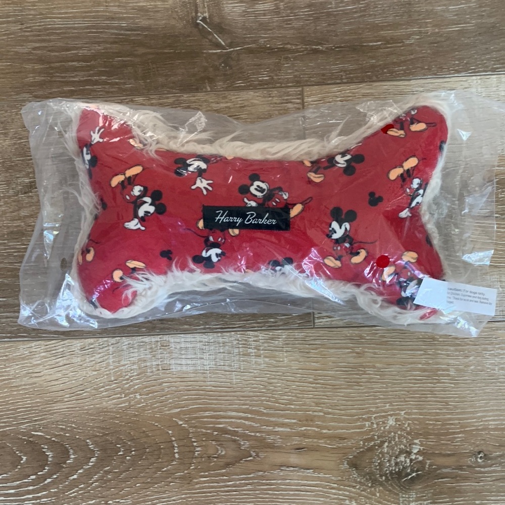HARRY BARKER Dog Toy.  Mickey Mouse pattern
